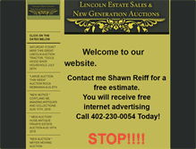 Tablet Screenshot of lincolnestatesales.com